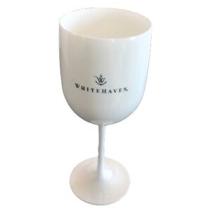 WHITEHAVEN WINE GLASS • WHITE PLASTIC